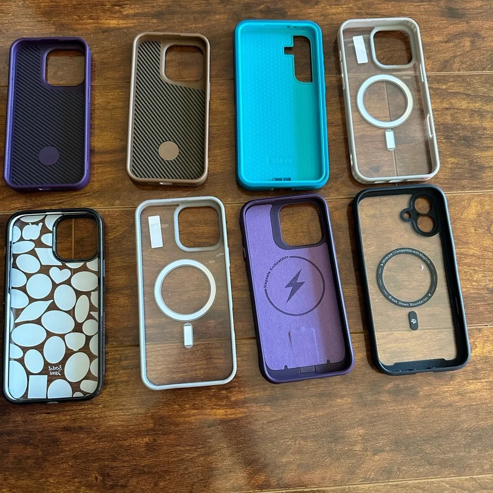 Assorted Phone Cases - Purple, Brown, Blue, Black